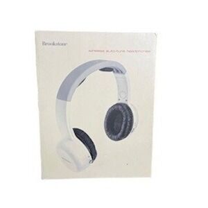Brookstone Wireless Auto Tune Headphones White Bluetooth NIB